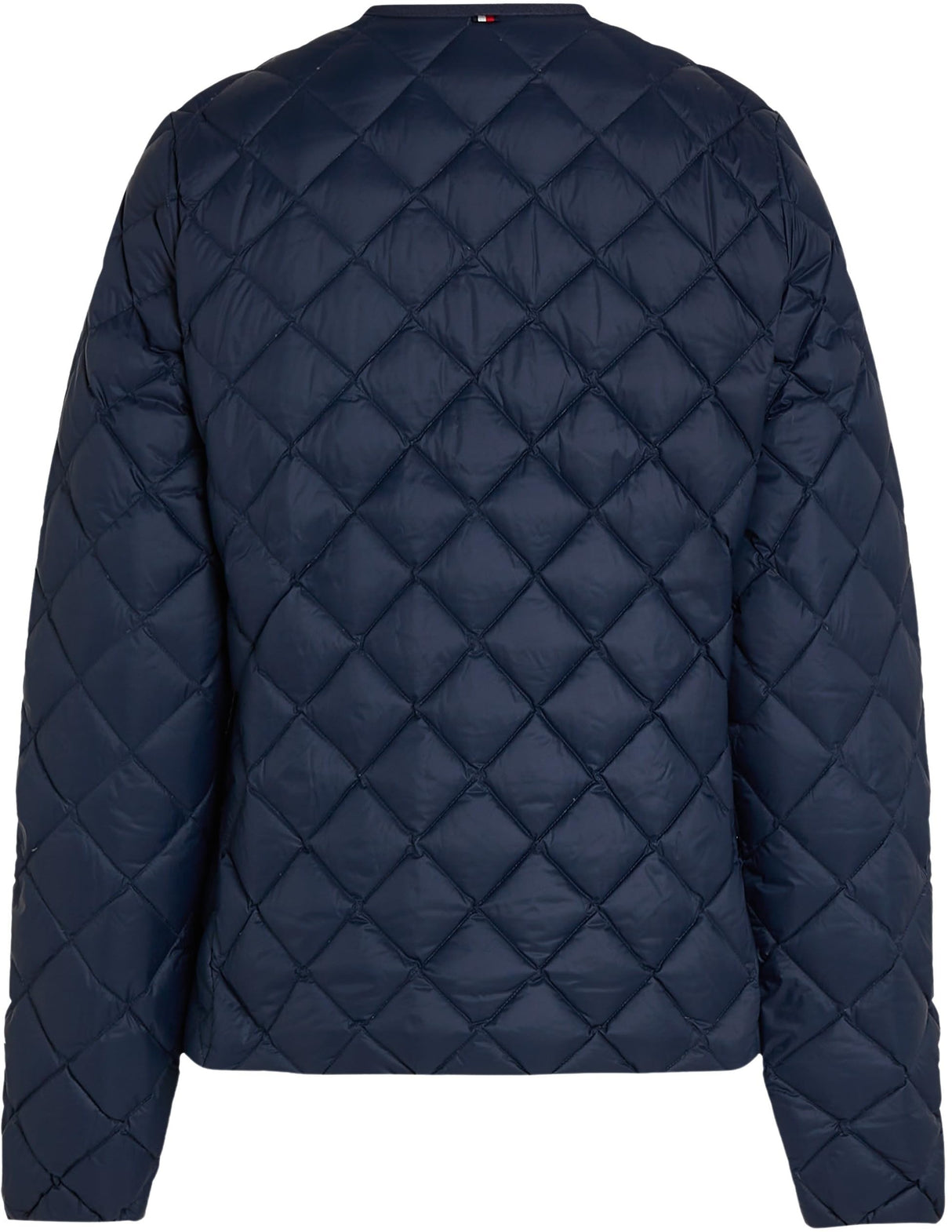 Tommy Hilfiger Cazadora acolchada Mujer Down Quilted Collarless con botones, Azul (Dark Night Navy), XL