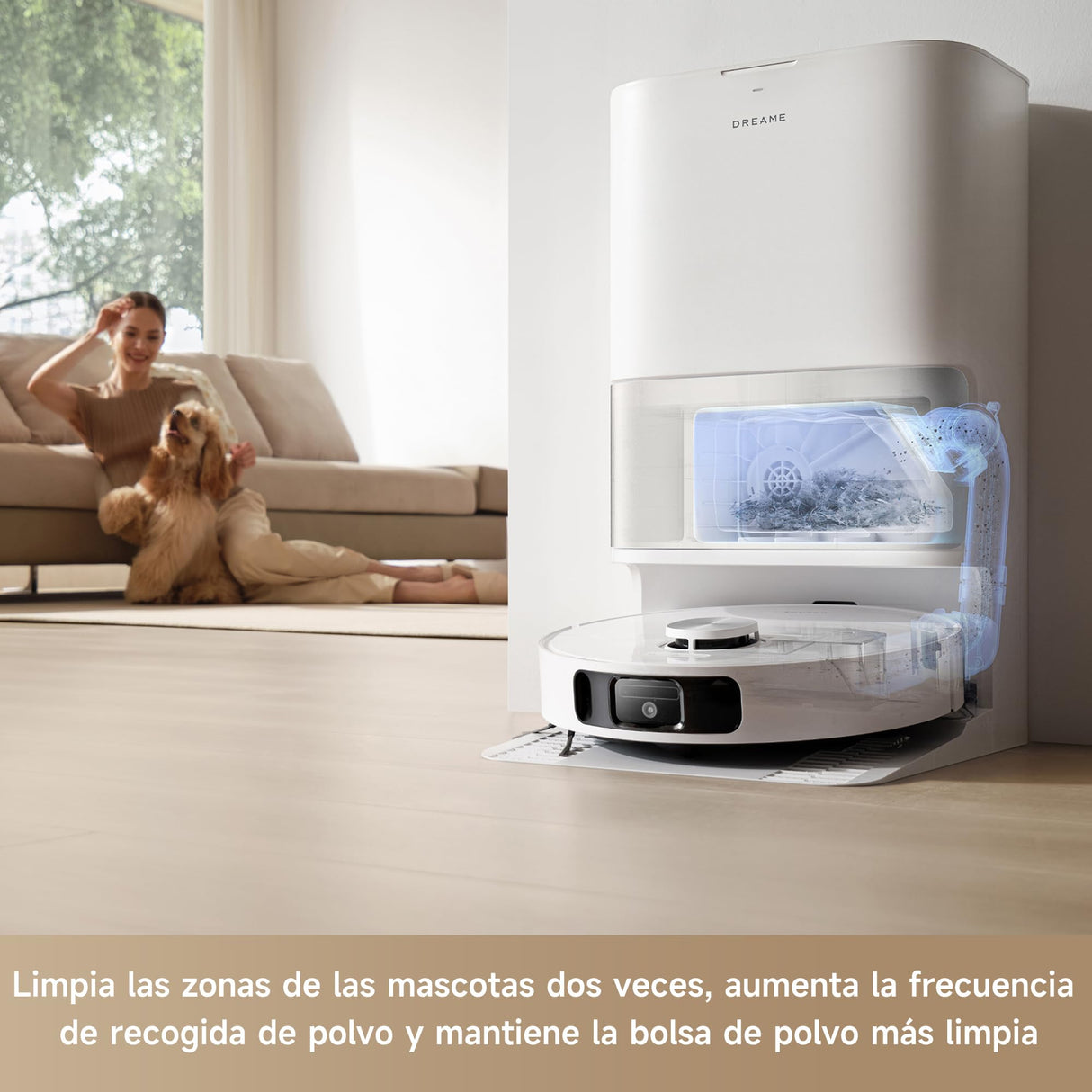 dreame L10s Ultra Gen 2 Robot Aspirador y Fregasuelos con RoboSwing MopExtend, 10000 Pa, Modo para Mascotas, Estación Base Automática, 32 Ajustes de Nivel de Agua, Limpieza de Alfombras Versátil