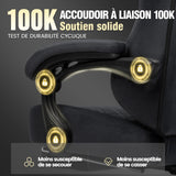 GTPLAYER Silla Gaming Sillón Gaming Tela Silla Gamer Ergonómica Oficina Silla PC, 150 kg, Silla de Mesa Regulable y giratoria con cojín de Asiento con muelles y reposapiés, Negro