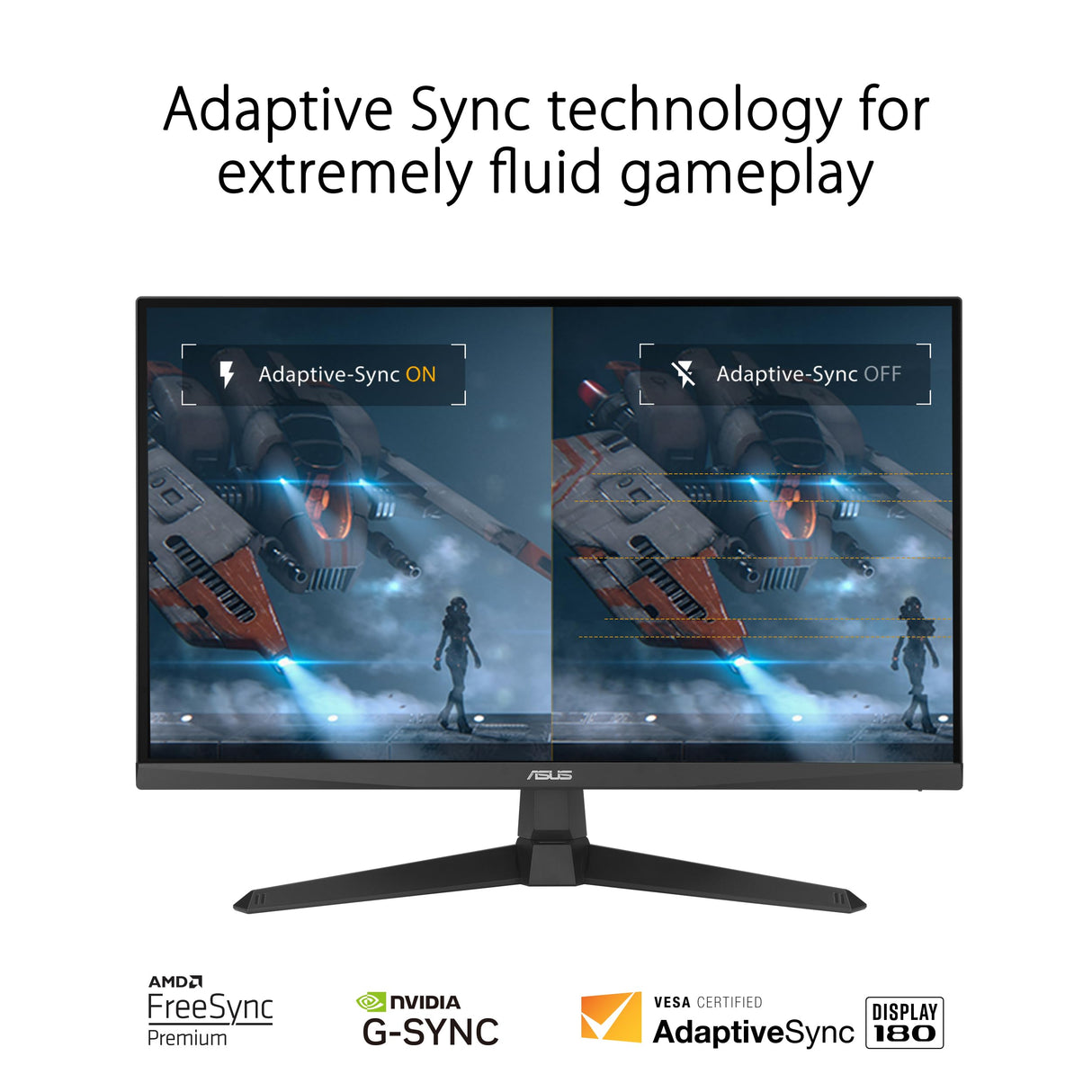 ASUS Monitor TUF Gaming VG279Q3A 27" (Full HD (1920x1080), 180Hz, Fast IPS, ELMB Sync, 1ms (GTG), FreeSync Premium, compatible con G-Sync, Overdrive Variable, 99% sRGB)
