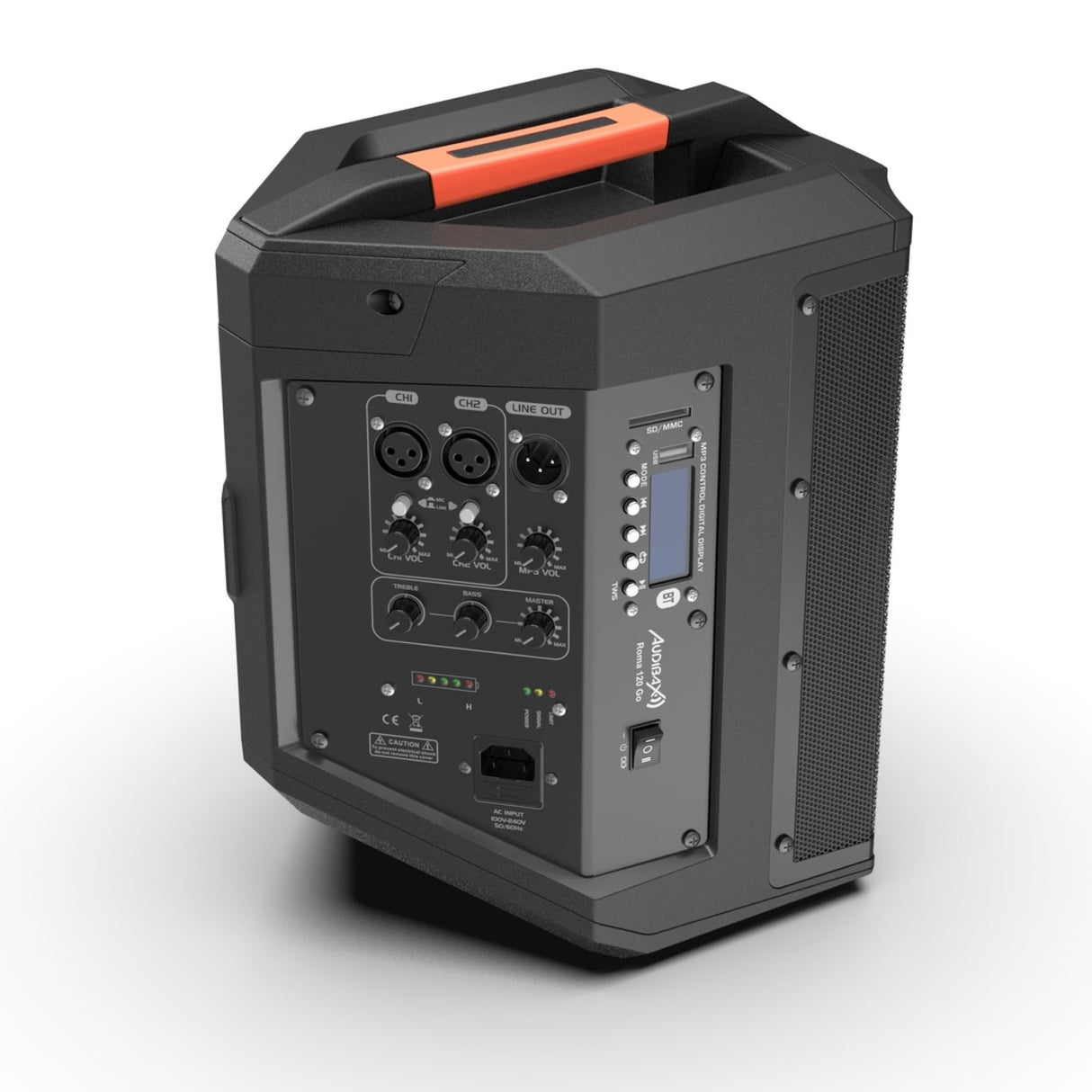 Audibax Roma 120 Go Sistema PA Portátil Bluetooth con Batería Recargable 6.5" 120W