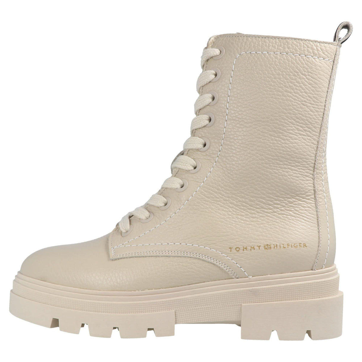 Tommy Hilfiger Mujer Botines de caña baja Monochromatic Lace Up Botas, Beige (Classic Beige), 42 EU