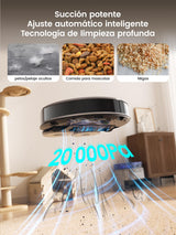 LEFANT M3 MAX Robot Vacuum Cleaner and Floor Scrub with Self-Empty Base, 20000 Pa, 210 mins, dToF Laser Navigation, Elevated Rotating Mops, Obstacle Evasion PSD, 5G WiFi/App/Alexa