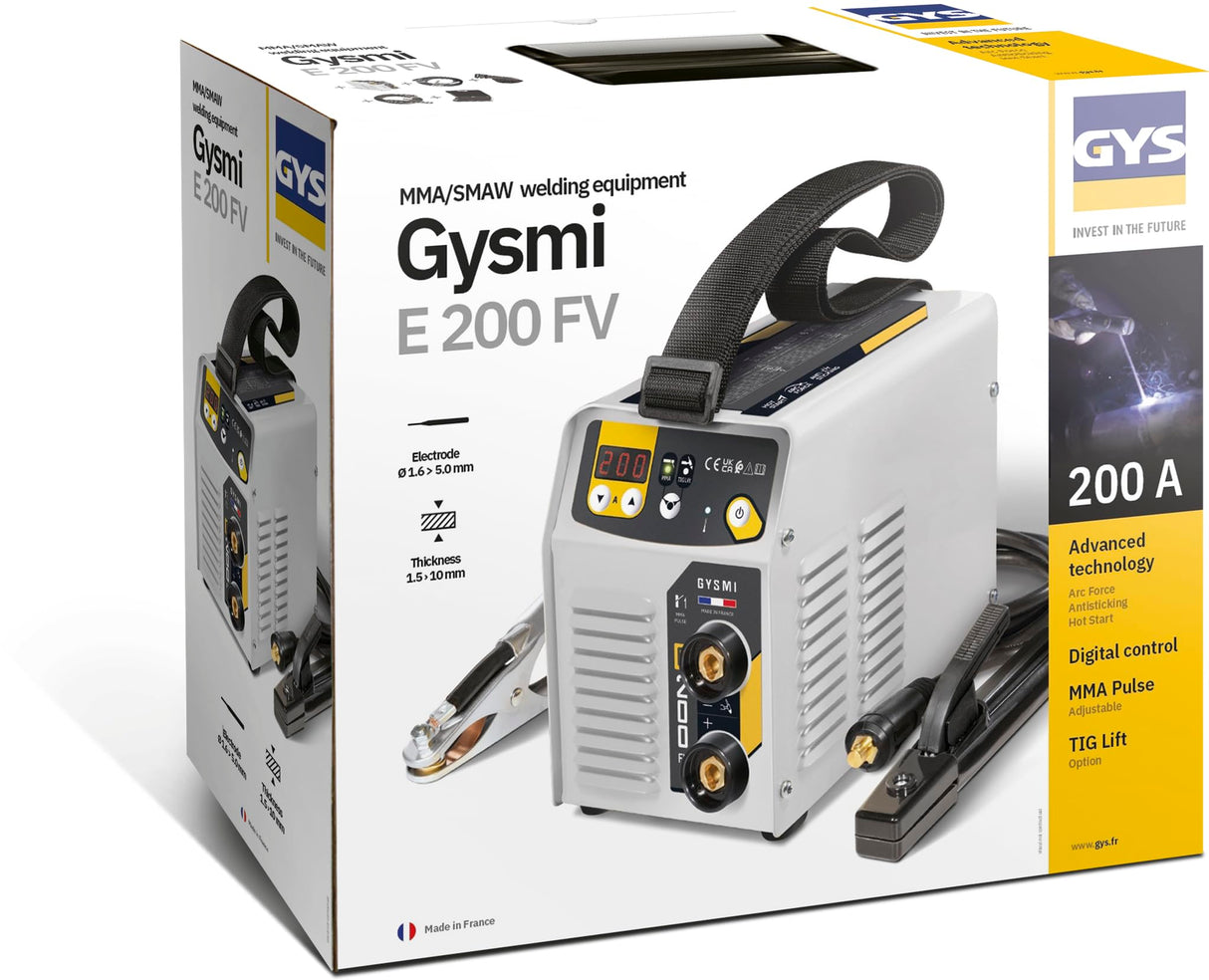 GYS Equipo De Soldadura E200 Fv Con Maletin Y Accesorios