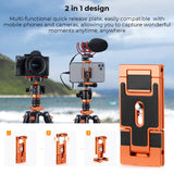 K&F CONCEPT Trípode Cámara Carbono 172CM Trípode Ligero Fotografía Professional de Viaje 360° Rótula de Bola y Placa de Liberación para Cámara DSLR (1.32KG)