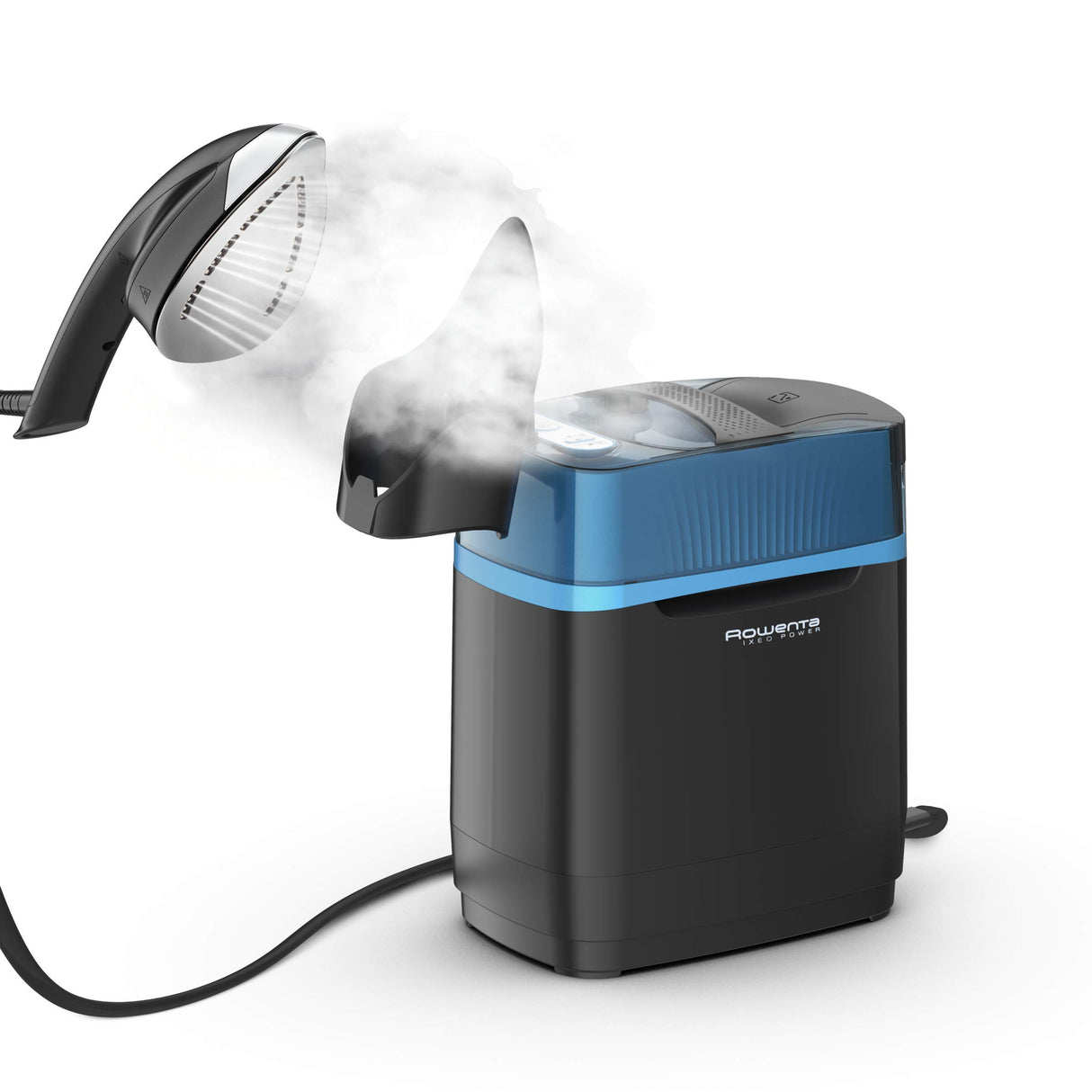 Rowenta Ixeo UR1910 Cepillo de vapor 2170 W, 5.8 bares presión vapor, depósito 1.1 L, elimina arrugas, olores y desinfecta, hasta 200 g/min, sistema portátil