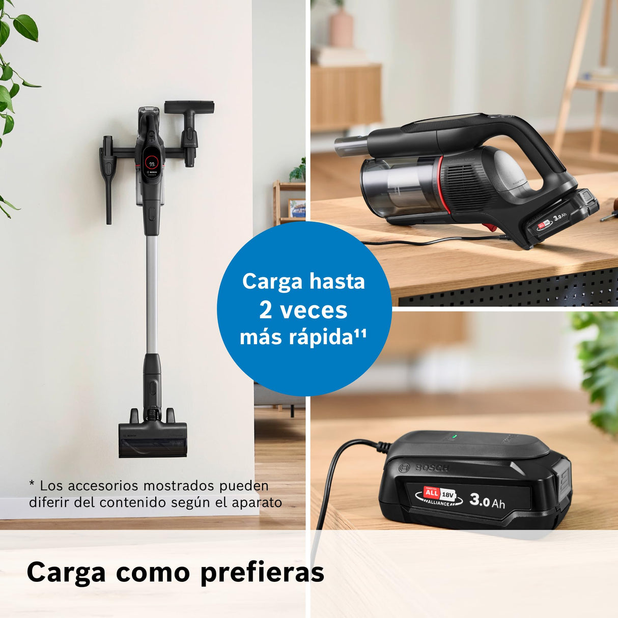 Bosch, Aspirador sin Cable Unlimited 9, batería de 3,0 Ah, tecnología MicroClean, depósito de Polvo de fácil Vaciado, Luces LED, Verde, BBS921TBA
