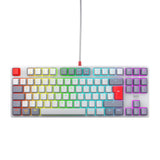 CHERRY XTRFY K4V2 TKL, Teclado Gaming con Cable sin Bloque Numérico, Disposición UK (QWERTY), Iluminación RGB Personalizable, Switches Mecánicos MX2A RED, Retro
