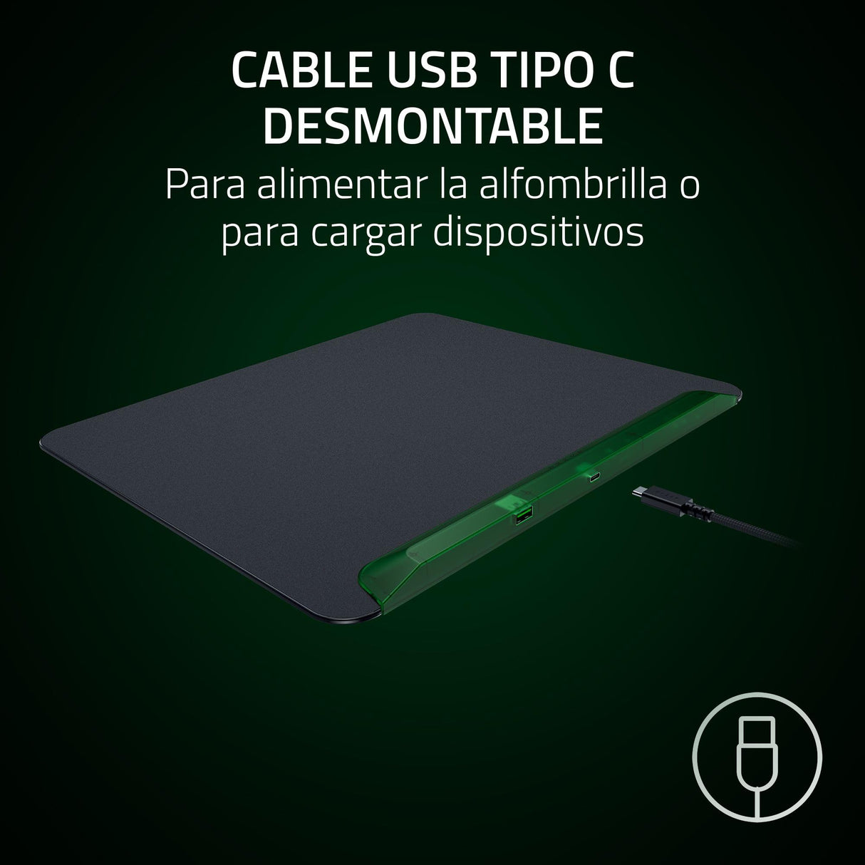Razer Firefly V2 Pro Phantom Green Edition - Alfombrilla de ratón para Juegos Totalmente iluminada con Chroma RGB (Puerto USB, Superficie microtexturada, Base Antideslizante) Phantom Green