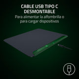 Razer Firefly V2 Pro Phantom Green Edition - Alfombrilla de ratón para Juegos Totalmente iluminada con Chroma RGB (Puerto USB, Superficie microtexturada, Base Antideslizante) Phantom Green