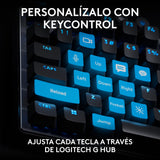 Logitech G PRO X TKL RAPID, teclado para gaming con cable sin teclado numérico con interruptores analógicos magnéticos, modo de disparo rápido, RGB, accionamiento ajustable, US INTL - Negro