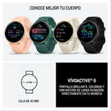 Garmin Vívoactive 6, Smartwatch con GPS, Pantalla AMOLED, Funciones Esenciales de Salud, Entrenamientos de Movilidad, Entrenamiento avanzado del sueño y hasta 11 días de autonomía, Rosa