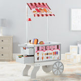 Melissa & Doug Carro de bocadillos y Dulces de Madera, Comida de Madera, Juego de imitación, Gran Set de Juego con Accesorios de Calidad óptima, Tienda o Restaurante para Jugar, Regalo para niños 3+