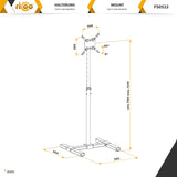 RICOO Soporte TV Base de pie Pedestal Suelo Televisión 13-42" (33–107cm) FS0522 Peana Stand inclinable Televisor LED LCD VESA 75x75-200x200