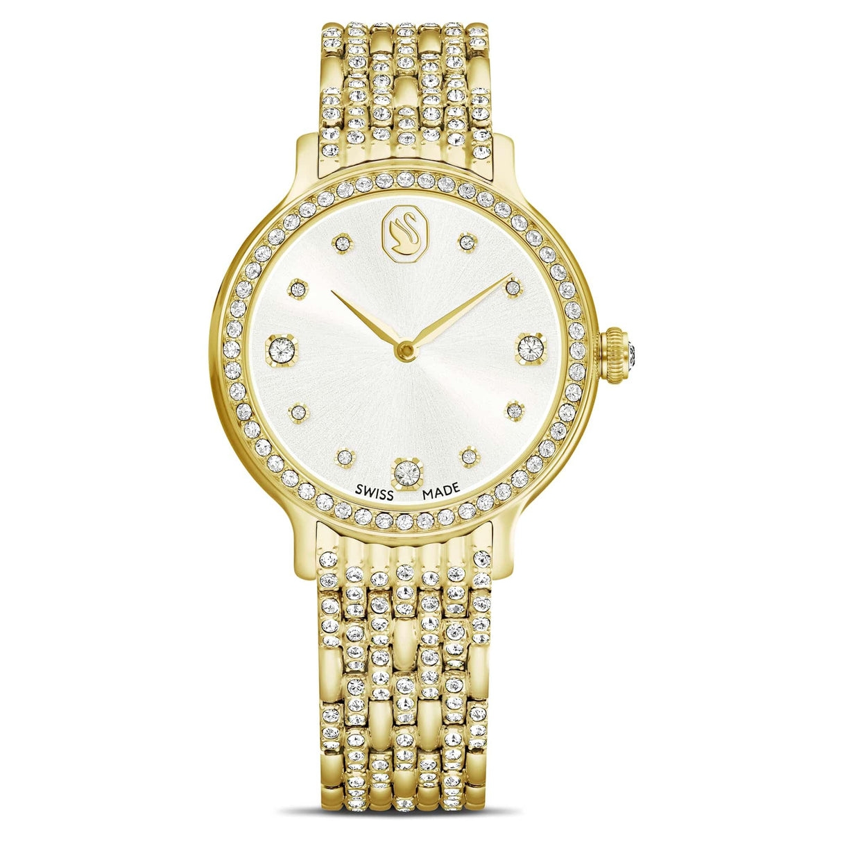 Swarovski Reloj Imber, Fabricado en Suiza, Brazalete de Metal, Tono Dorado, Acabado Tono Oro