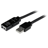 StarTech USB2AAEXT35M - Cable de extensión alargador, USB 2.0, Alta Velocidad, 35 m, Negro