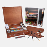 Van Gogh CAJA DE MADERA PINTURAS AL ÓLEO 24 TUBOS DE 20 ML + 2 TUBOS DE 60 ML + AUXILIARES + ACCESORIOS