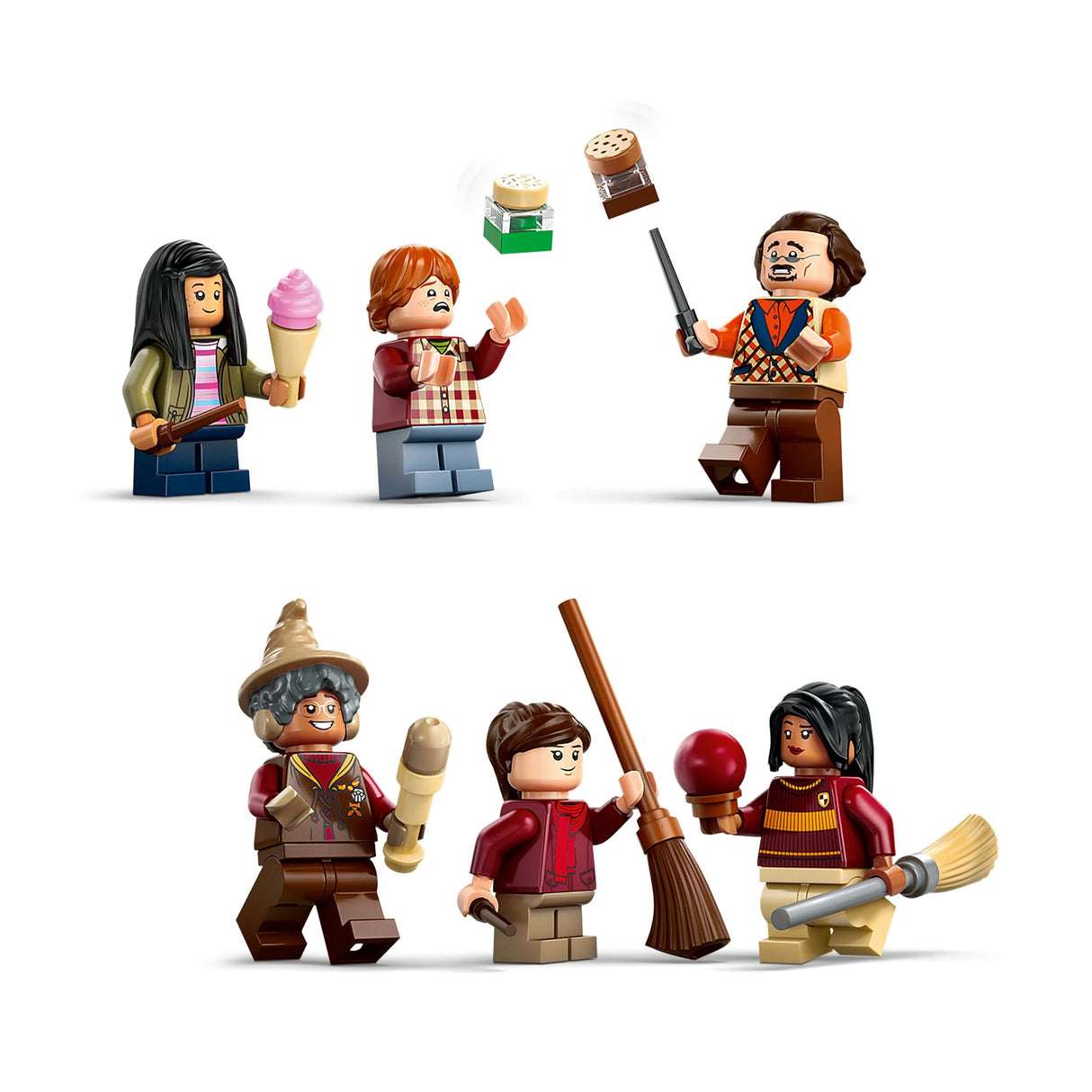 LEGO Harry Potter Artículos de Calidad para Quidditch y Heladería - Tiendas del Callejón Diagon de Juguete - 6 Minifiguras, Nimbus 2000 y Snitch Dorada - Regalo para Niños y Niñas de 8+ Años 76452