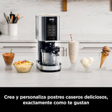 Ninja CREAMi Heladera multifunción, 1,4 l de capacidad, 3 tarrinas, 7 programas, Helado, Gelato, Sorbete, Smoothie bowl, Batido y más, en negro y plata, NC300EU
