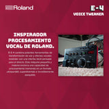 Roland AIRA Compact E-4 Voice Tweaker | Herramienta de transformación vocal con efectos avanzados | Looper de 24 segundos | Filtro corte bajo | Batería inalámbrica para 3,5 horas | Ligero y portátil