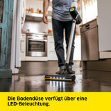 Kärcher Aspirador a batería VC 6 Cordless ourFamily, 2 Niveles aspiración, autonomía por Carga 30 min Aprox., Peso 2.8 kg, Soporte Pared y función de Carga, Boquilla Suelos y Ranuras, Blanco