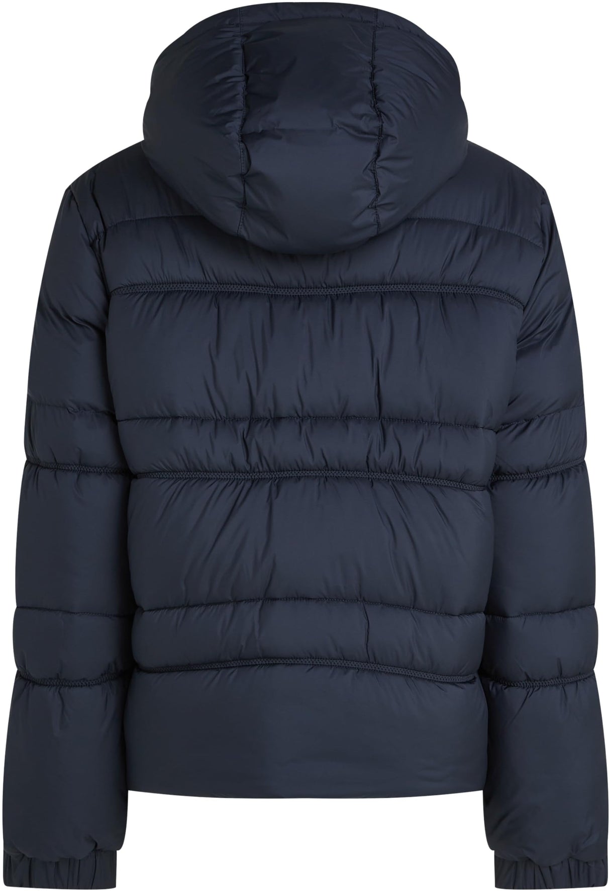 Tommy Jeans Cazadora Acolchada Mujer Quilt Rouch Tape Jacket con Capucha, Azul (Dark Night Navy), XS