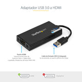 StarTech.com Adaptador Gráfico USB 3.0 a HDMI - UltraHD 4K30Hz - Conversor Externo USB-A a HDMI para Monitor - Mac y Windows