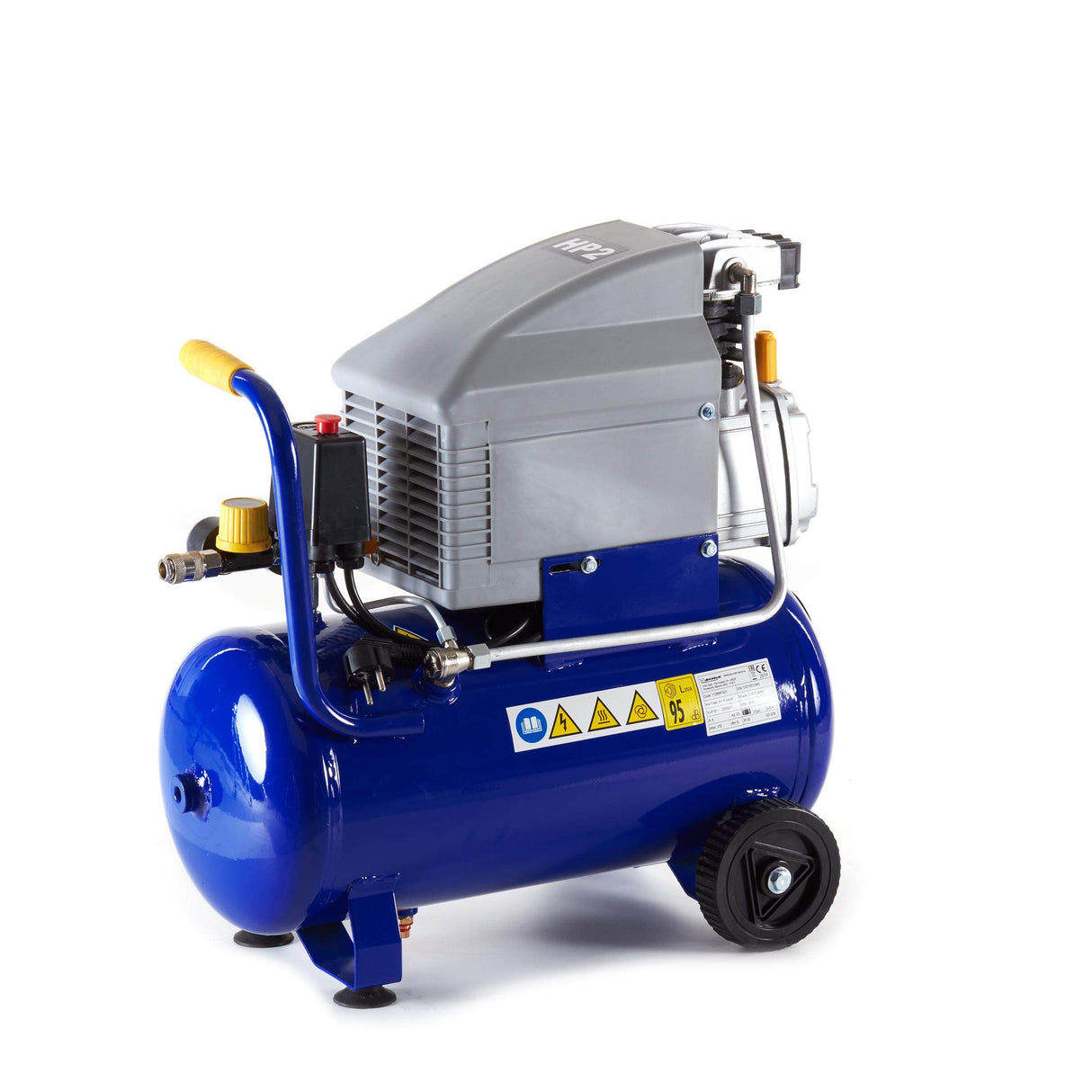 MICHELIN - Compresor de aire MB24 - Tanque de 24 litros - Motor de 2 CV - Presión máxima 8 bar - Flujo de aire 170 l/min - 10,2 m³/h