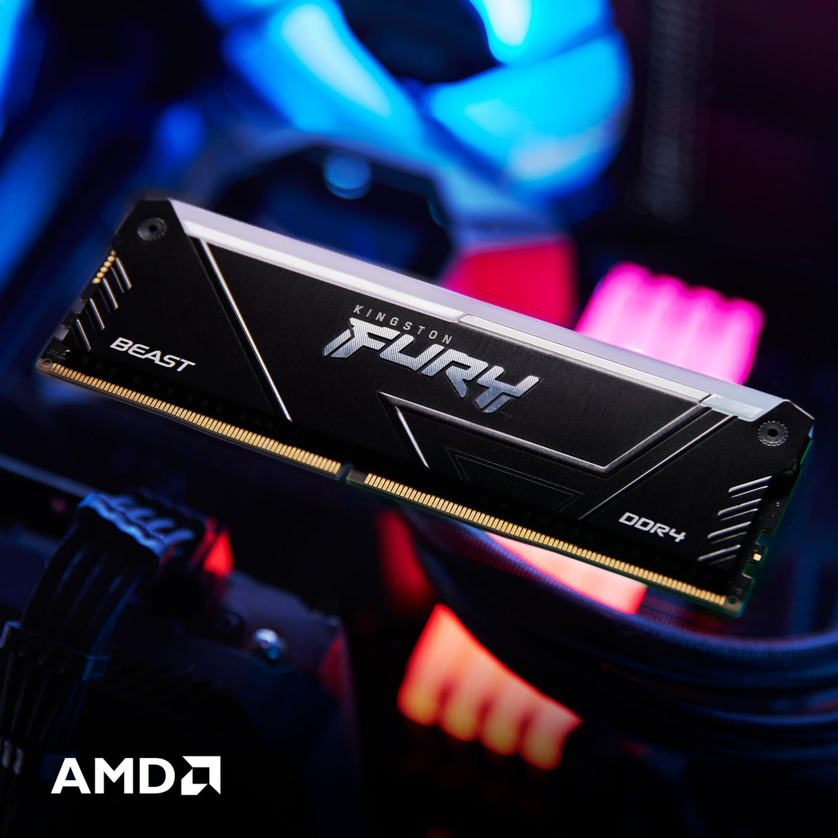 Kingston Fury Beast RGB 32GB 3200MT/s DDR4 CL16 DIMM PC Memoria para Ordenadores de sobremesa KF432C16BB2A/32