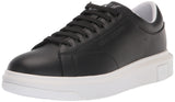 Armani Exchange Hombre Venice con Logotipo en Relieve Zapatillas, Negro, 46 EU