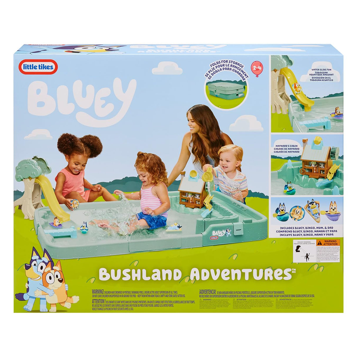 little tikes Bluey Bushland Adventure - Viene con 6 Accesorios, Bluey Active Play, para Niños y Niñas de 2 a 4 Años