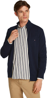 Tommy Hilfiger Jersey con Cremallera Hombre Essential Cotton Zip Thru con Cuello Alto, Azul (Desert Sky), S