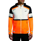 BROOKS 211519167 Run Visible Jacket 2.0 Jacket Hombre Ecru/Fluoro Flash/Black Tamaño 40