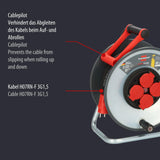 Brennenstuhl Professional SteelCore Carrete SC 4100 IP44 (40 m, cuerpo de tambor de chapa, uso en obra y uso en exteriores permanente, fabricado en Alemania)