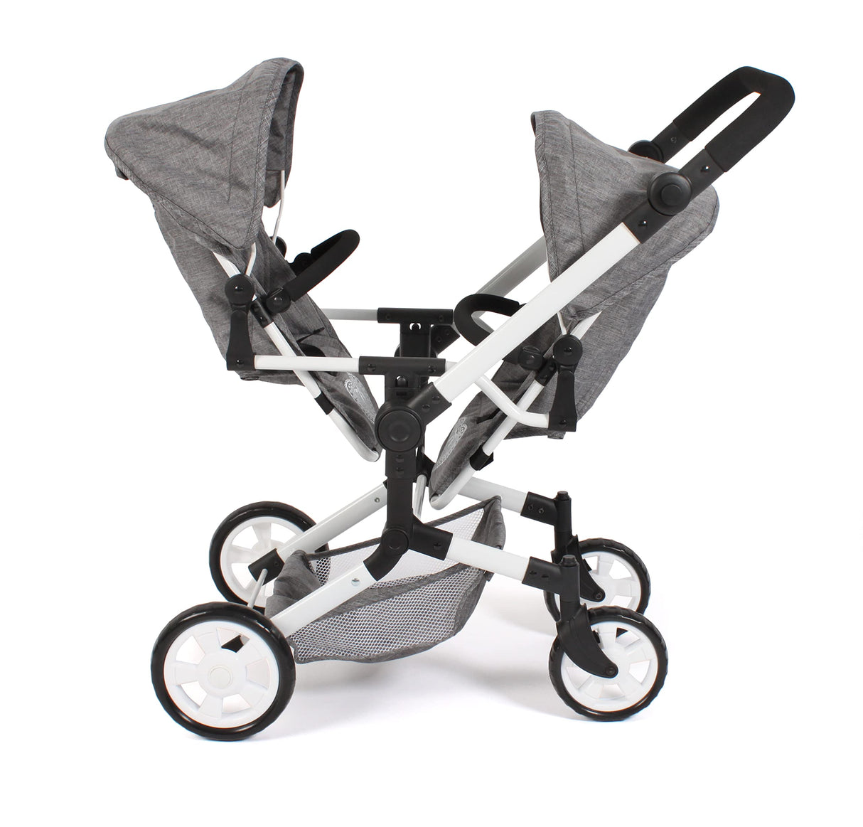 Bayer Chic 2000 - Cochecito para muñecas Linus Duo para niños de 4 a 8 años, Color Gris Vaquero, 690-76