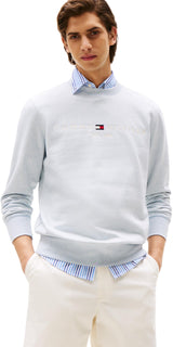 Tommy Hilfiger Sudadera Hombre Tommy Logo sin capucha, Gris (Bros B0802), L