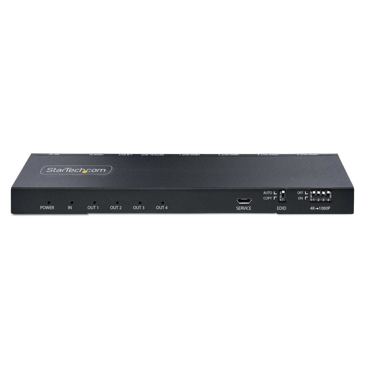 StarTech.com Splitter Divisor HDMI de 4 Puertos, Vídeo HDMI 2.0 de 4K a 60Hz, Multiplicador HDMI 4K con Escalador Incorporado, HDMI de 1 Entrada y 4 Salidas, Audio 3,5 mm (HDMI-SPLITTER-44K60S)