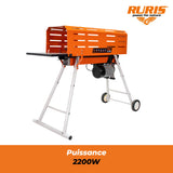RURIS Ruris DL700-2200 W - Divisor de troncos eléctrico - con soporte y jaula