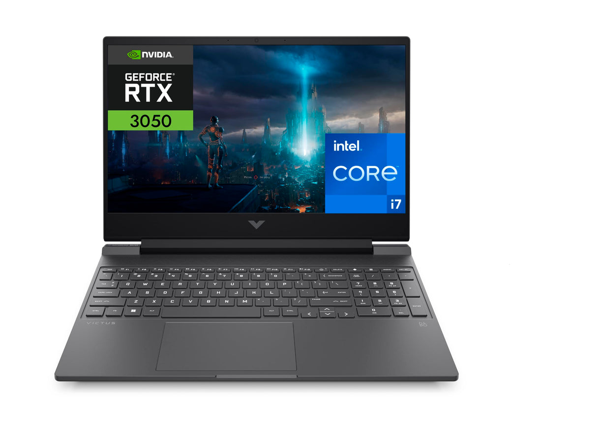 HP Victus 15-fa1016ns - Ordenador portátil Gaming de 15.6" Full HD (Intel Core i7-13700H, 16GB RAM, 512GB SSD, NVIDIA GeForce RTX 3050, FreeDOS) Mica Silver- Teclado QWERTY Español