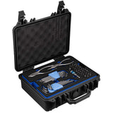 Powerbuilt Juego de herramientas de reparación de barcos marinos de acero inoxidable 420J2, conductores, alicates, llaves, mazo, destornillador/brocas, enchufes, caja hermética resistente a los golpes