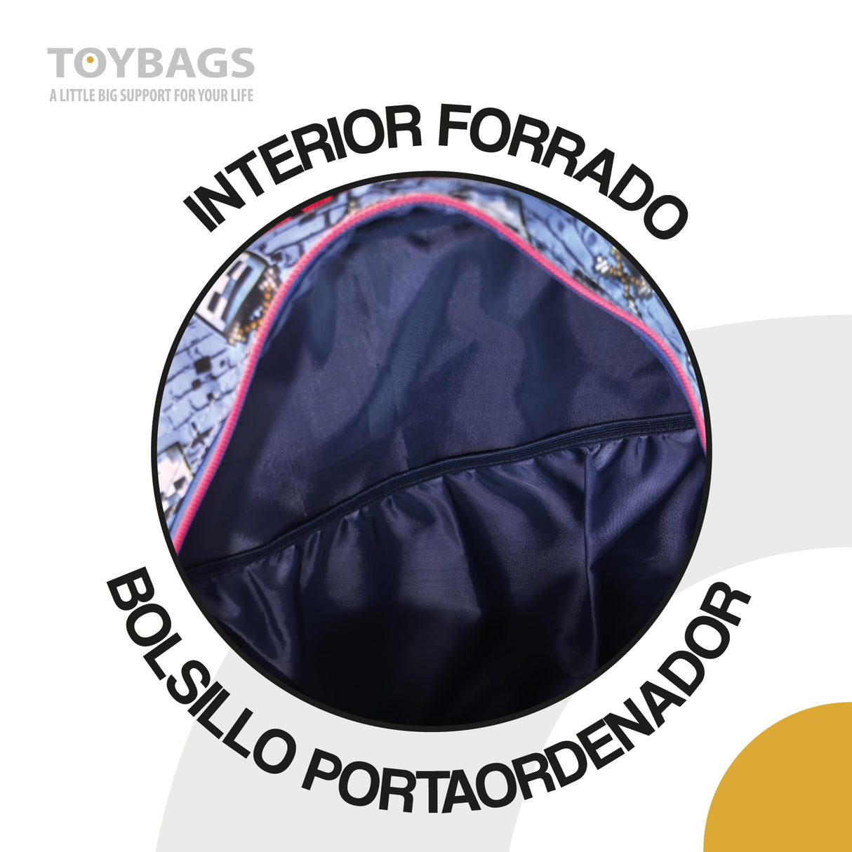 Minecraft Mochila Escolar Hostile Behaviour - Doble Compartimento Adaptable + Carro Negro TOYBAGS con Proteccion Lateral Y STOPER Frontal Anti CAIDA 4 Ruedas giratorias - 44 X 30 X 20 CM