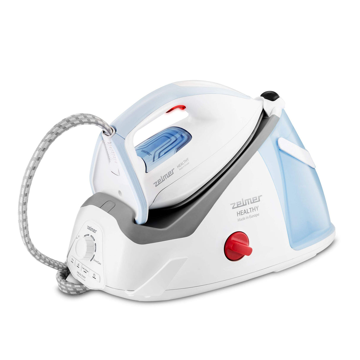 Zelmer ZIS8700 Healthy - Centro de planchado a vapor (2600 W, 700 g de choque de vapor, 8 bar, 120 g de vapor continuo, depósito de agua de 1,4 l, sistema de descalcificación: Calc'n'Clean,