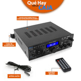 Pyle Amplificador de Sonido, 200W, Bluetooth, Inalambrico, Estereo, para el hogar, Control Remoto, Sistema con HDMI/Optico/Fono/Coaxial, Radio FM, USB/SD, AUX, RCA