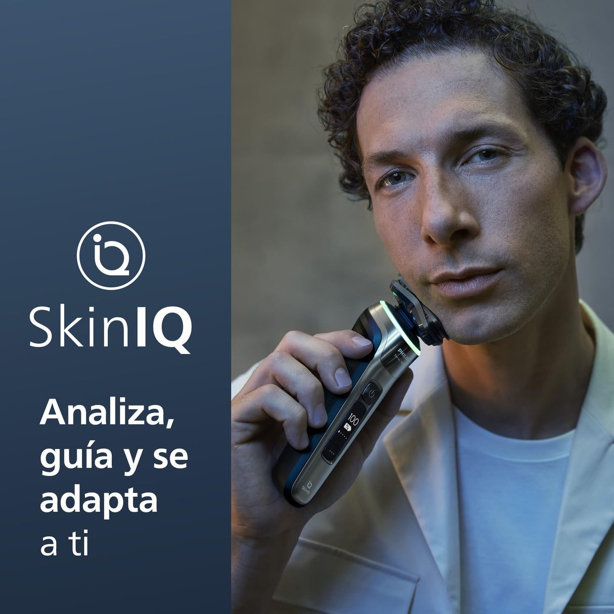 Philips Serie 9000 Afeitadora Eléctrica Hombre, Máquina de Afeitar Barba con Recortadora, 72 cuchillas, 60min de uso, En Seco y Húmedo, Recargable, Centro de Limpieza, Base Carga, S9974/55, Cromo