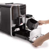 Melitta Barista T Smart F831-101, Cafetera Superautomática con Molinillo Silencioso, App Connect, Pantalla Táctil, 18 Recetas, 15 Bares, 1450 W, 1.8 litros, Acero inoxidable, Plata/Negro