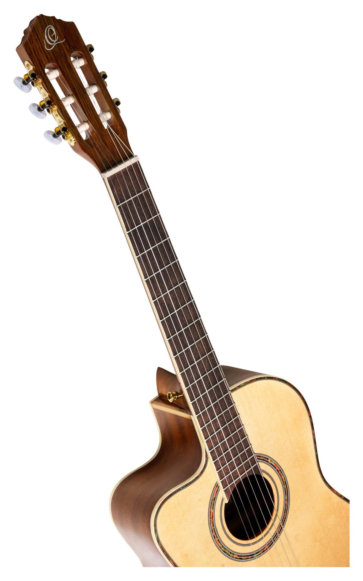 Ortega Guitars Family Series Pro - Guitarra de concierto para zurdos (electroacústica, abeto y caoba, incluye funda (RCE141NT-L)