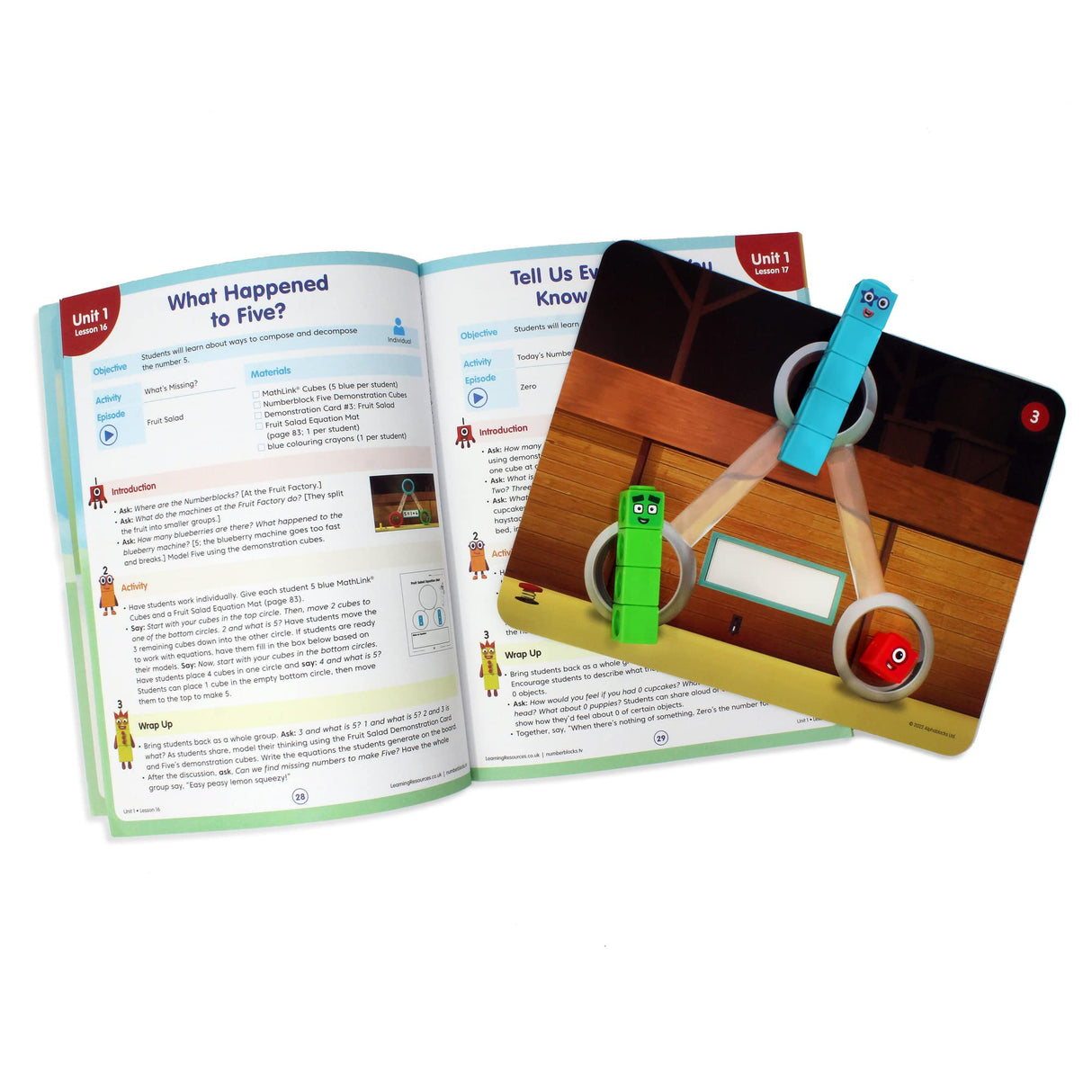 Learning Resources Set para el Aula de Cubos MathLink Numberblocks, guía Completa para el Profesor de 88 páginas con 60 lecciones de 15 Minutos, 1937 Piezas, 3 años, HM94589 - UK