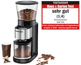 ROMMELSBACHER Molinillo de café EKM 500, mecanismo cónico, báscula de precisión, soporte para filtro, grado de molienda en 39 niveles, 5 teclas de función para uso individual y flexible