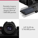 Panasonic LUMIX S1IIE Cámara Sin Espejo de Fotograma Completo, 24MP, Cs4K 60p Área Completa, Video 6K 30p Open Gate, I.S. Activo, Grabación 4:2:2 10 bit, Montura L, DC-S1M2ESE