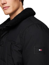 Tommy Hilfiger Abrigo de Plumas Hombre Rockie Utility Parka con Botonera, Negro (Black), XL